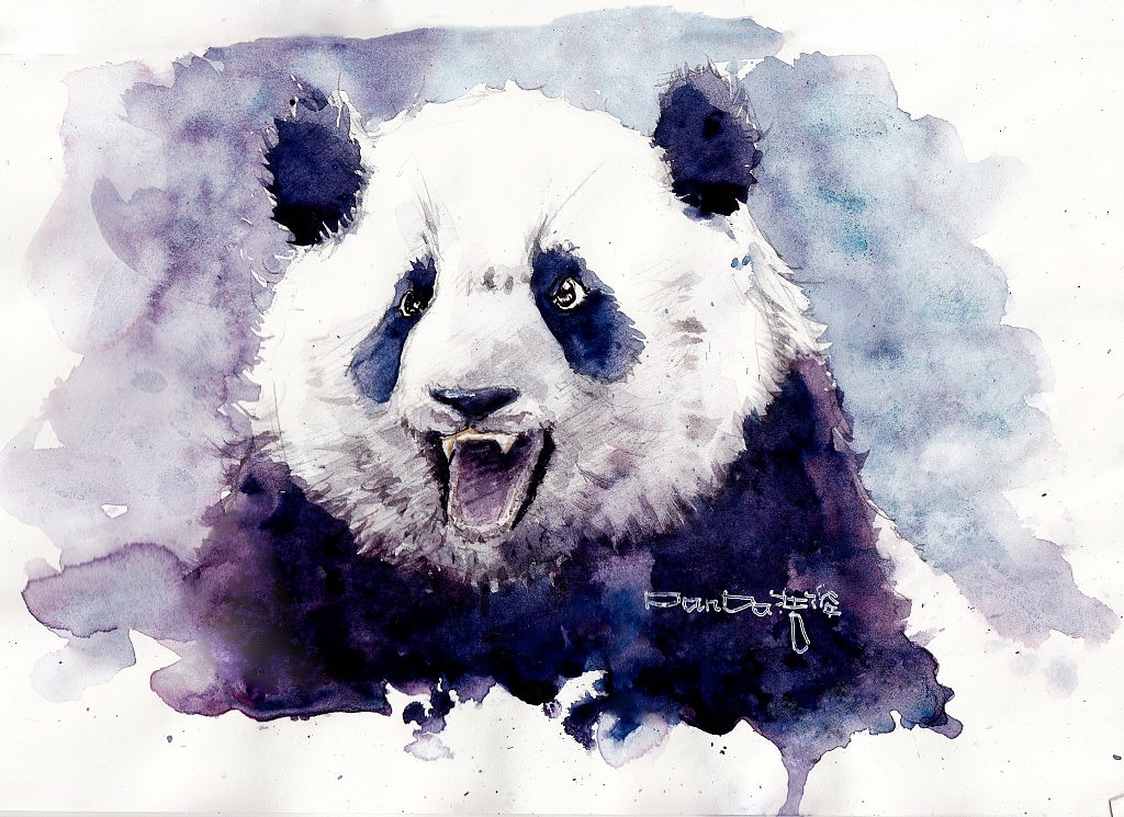 熊猫艺术熊猫水彩作品集