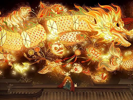 新年第一张画张喜团团～
