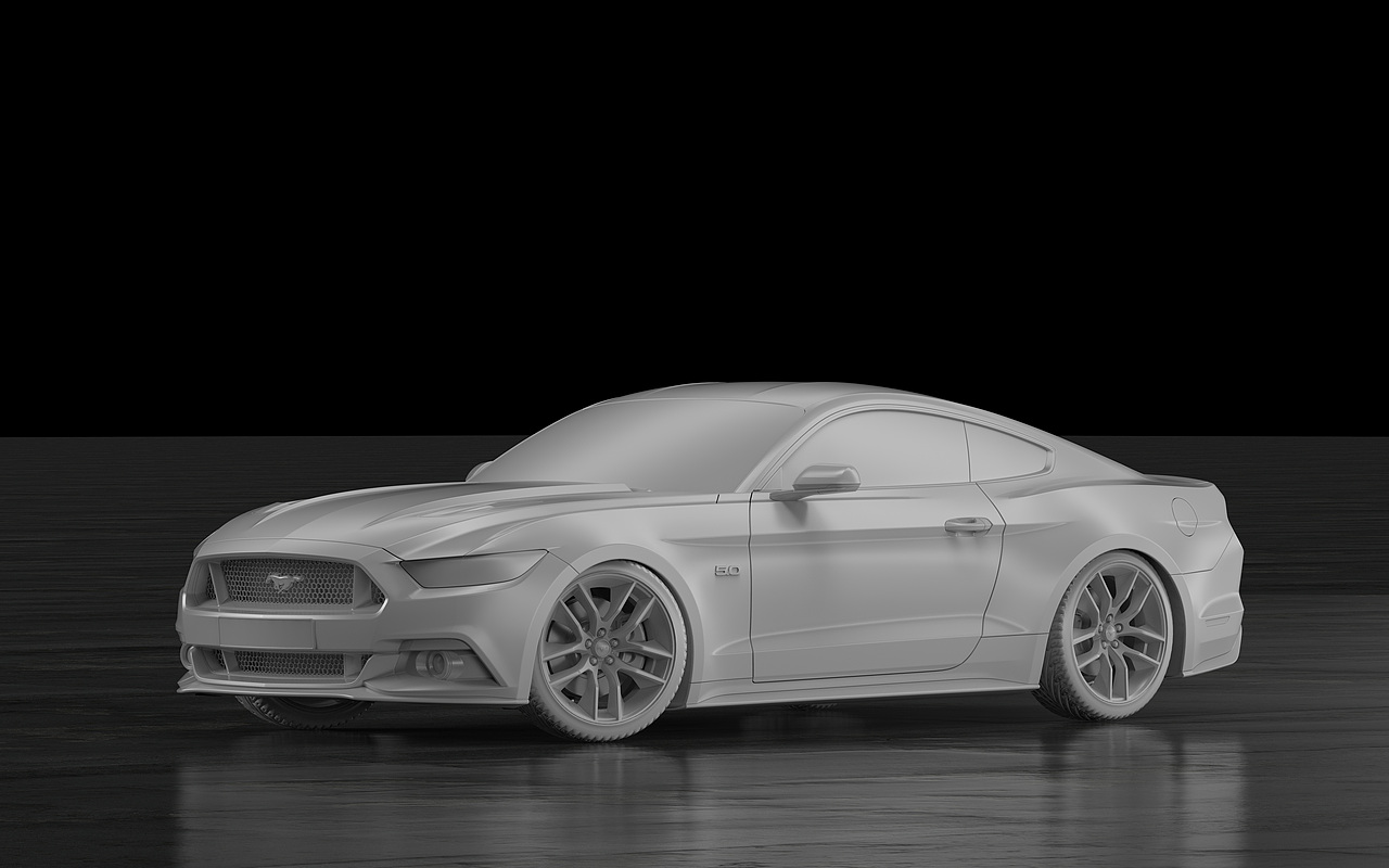 福特Mustang-汽车渲染