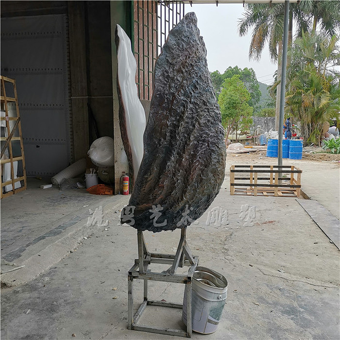 湛江海边仿真大生蚝景观雕塑玻璃钢生蚝韵雕像小品定制
