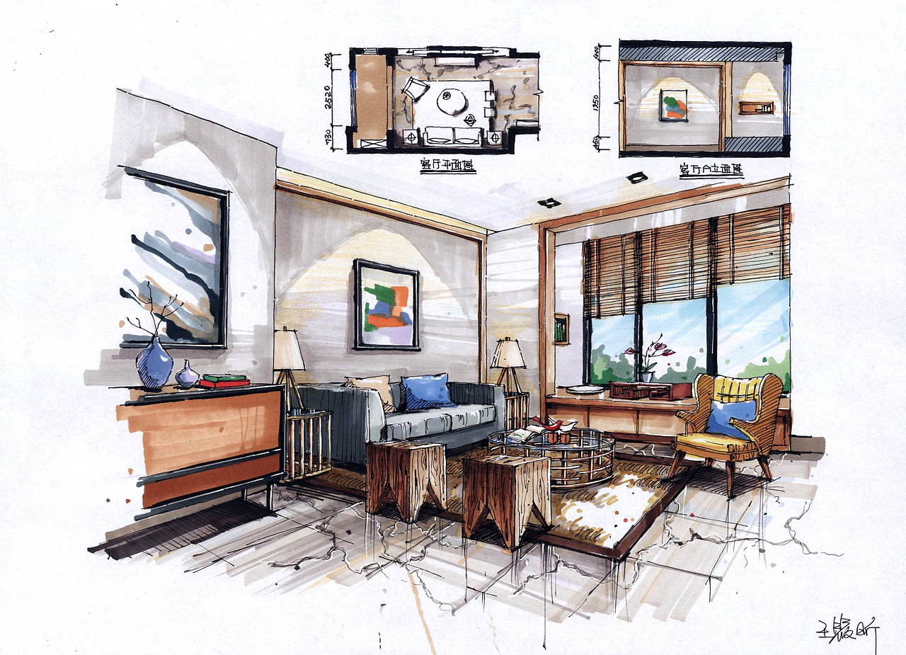 火星时代学员手绘快速表现作品展示