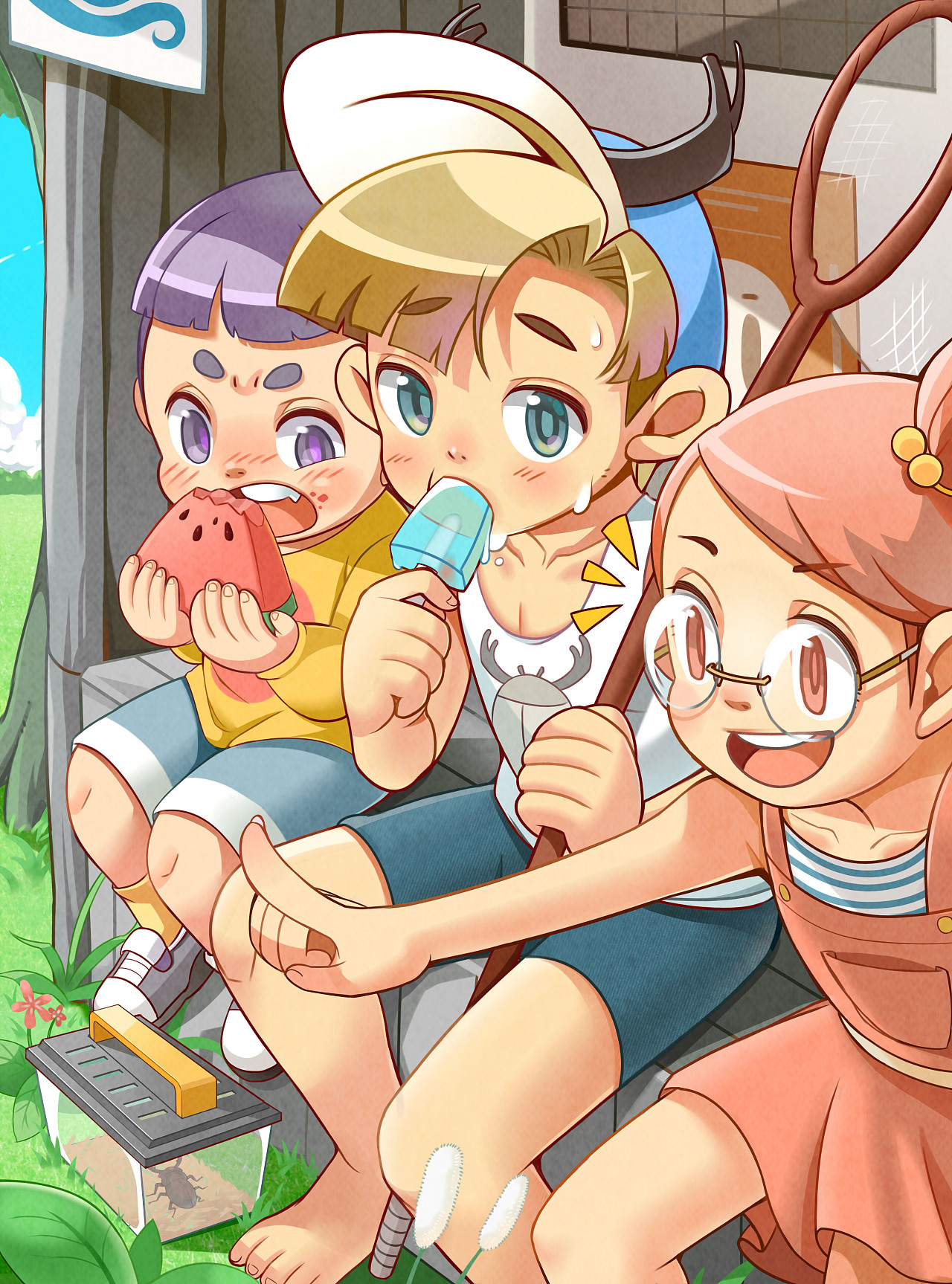 逝去的夏日~捕虫休憩的少年