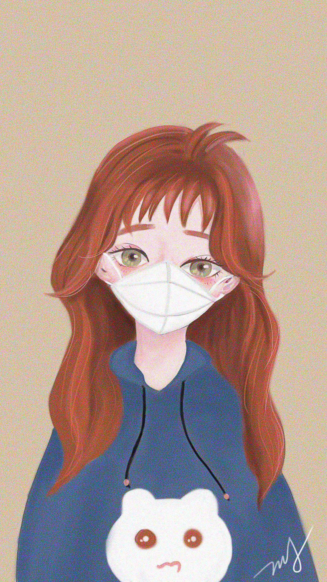 口罩女孩（圖ZMTk4NjExNjIw） - 新銳潮流插畫 - 站酷設(shè)計師芋丸呀原創(chuàng)素材 - 站酷ZCOOL