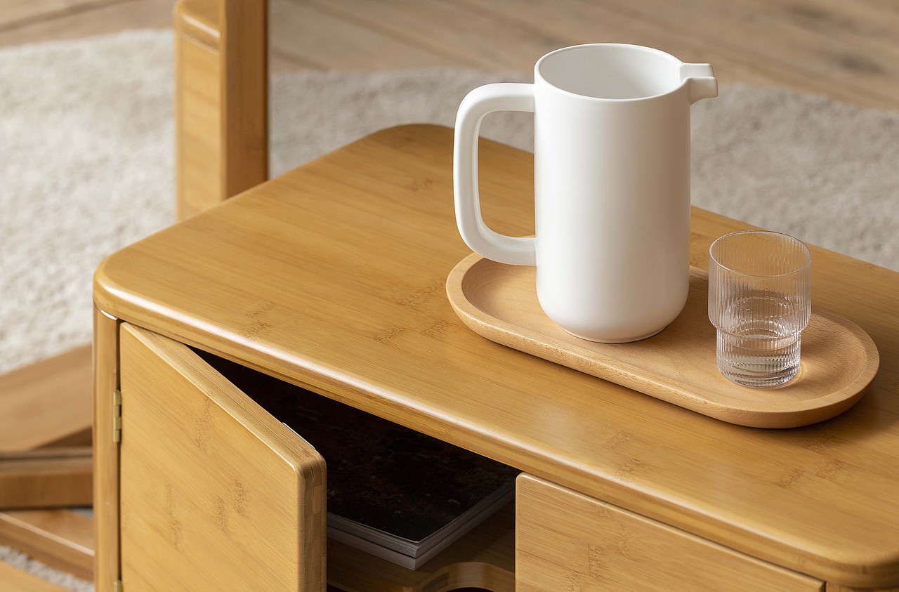 竹质玄关架设计-致家家居产品(家具摄影)