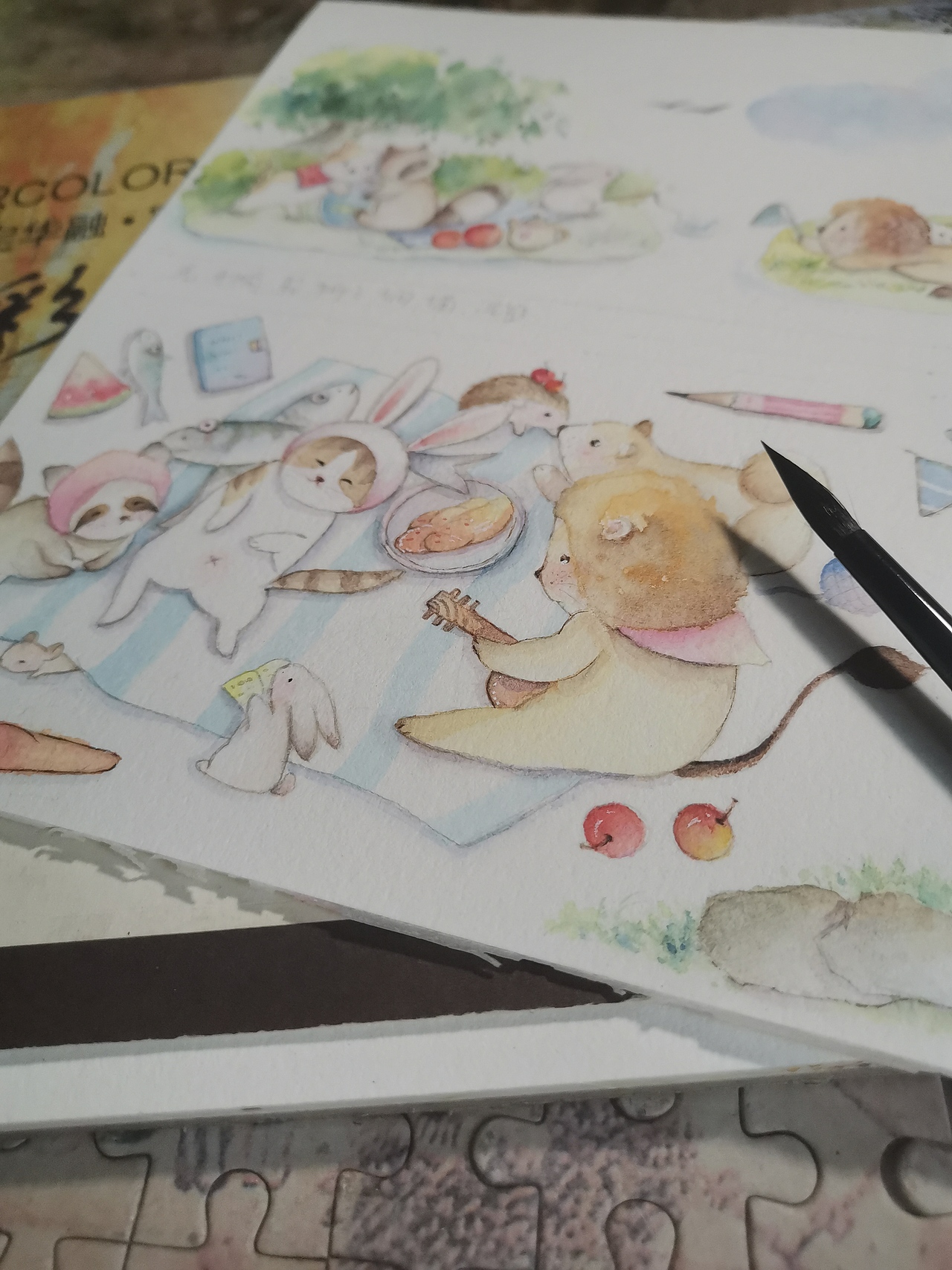 水彩手绘可爱的小动物|插画|商业插画|hbjoan_原创作品-站酷zcool