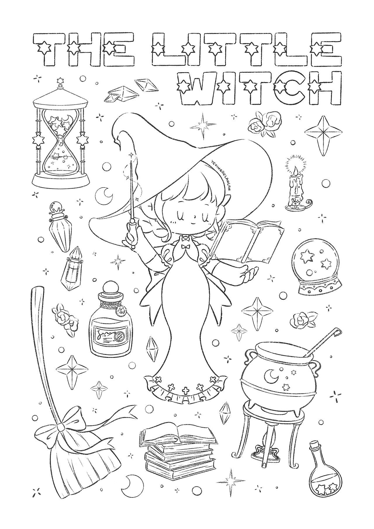 小女巫（图ZMzA3MzM2OTg4） - 创作习作 - 站酷设计师夜行的蓝蓝原创素材 - 站酷ZCOOL