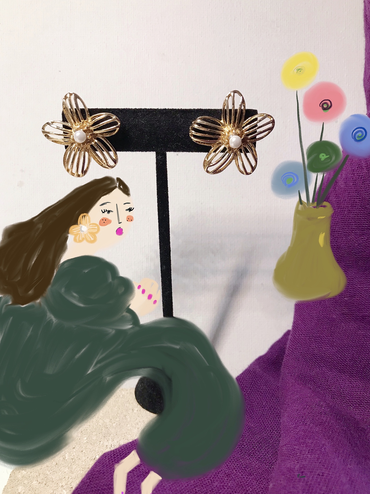 金属与绘画的颜色