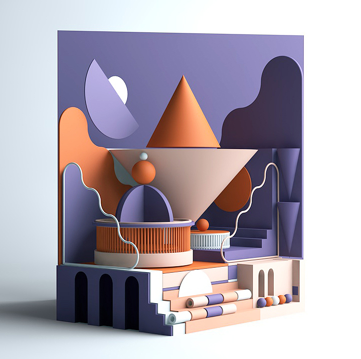 C4D 陈列风格 临摹