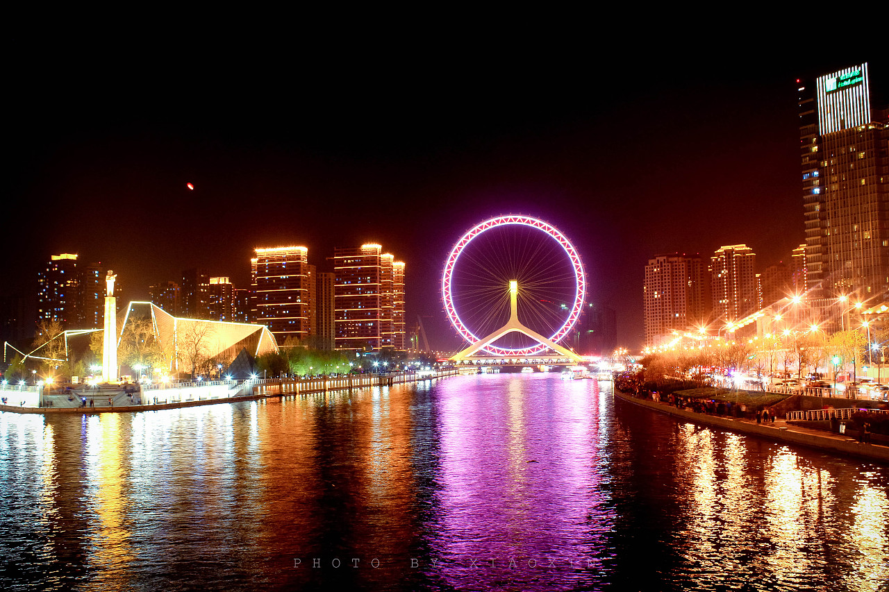 天津海河沿岸夜景高清图片下载-正版图片500305791-摄图网