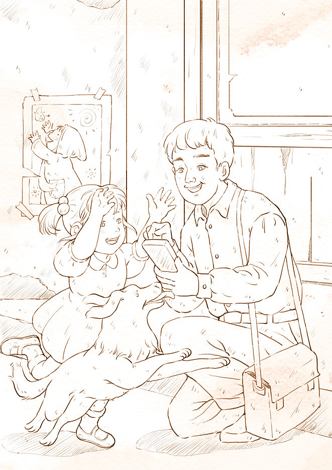 《我爱爸爸妈妈》（图ZMTE4NTkyODk2） - 商业插画 - 站酷设计师灰猫大米原创素材 - 站酷ZCOOL