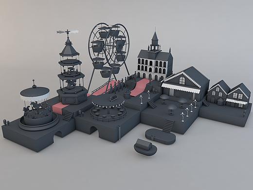 C4D游乐场（个人主页-ZMjk1MTAyNTY=） - 场景 - 站酷设计师ff六月原创素材 - 站酷ZCOOL