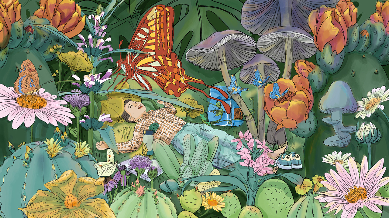 植物森林——阳光男孩|插画|儿童插画|紫水晶86829 - 原创作品 - 站酷