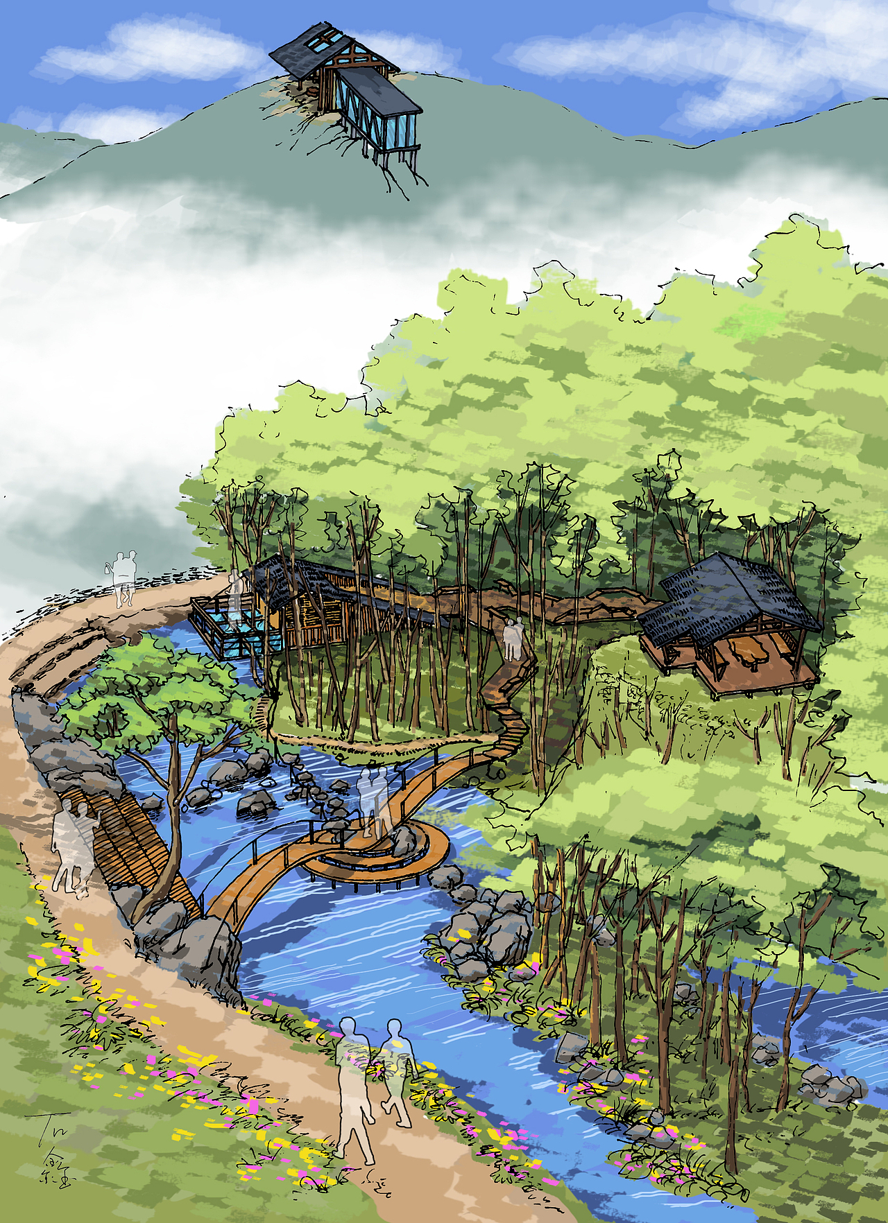 景观设计手绘（图ZMjU4NzYxNDE2） - 创作习作 - 站酷设计师NobodySaul原创素材 - 站酷ZCOOL