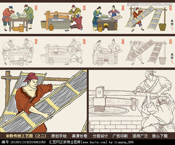 米粉传统工艺图,之二