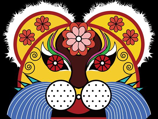 老虎头图案设计及活动主形象演绎