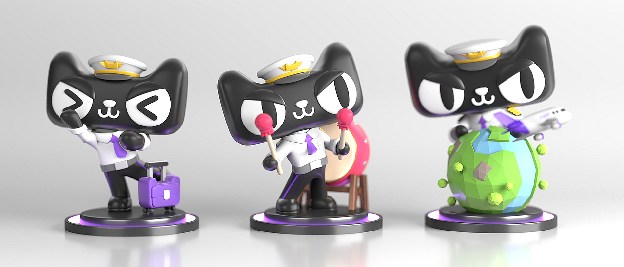 然后是各种造型公仔设计