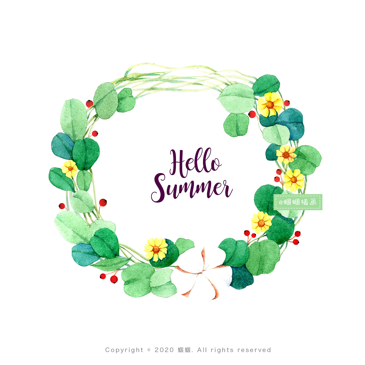 原创手绘花环|插画|创作习作|蝈蝈插画 - 原创作品 - 站酷 (zcool)