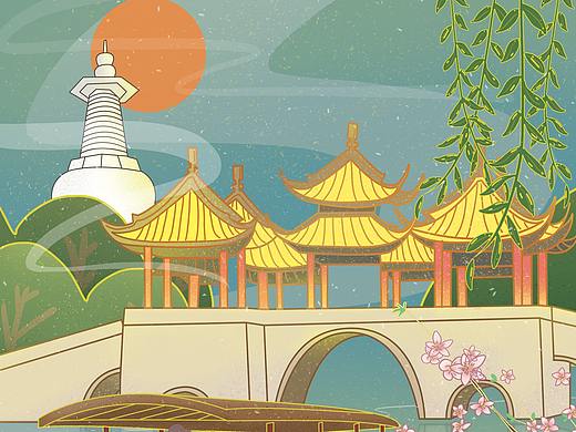 扬州中国风插画