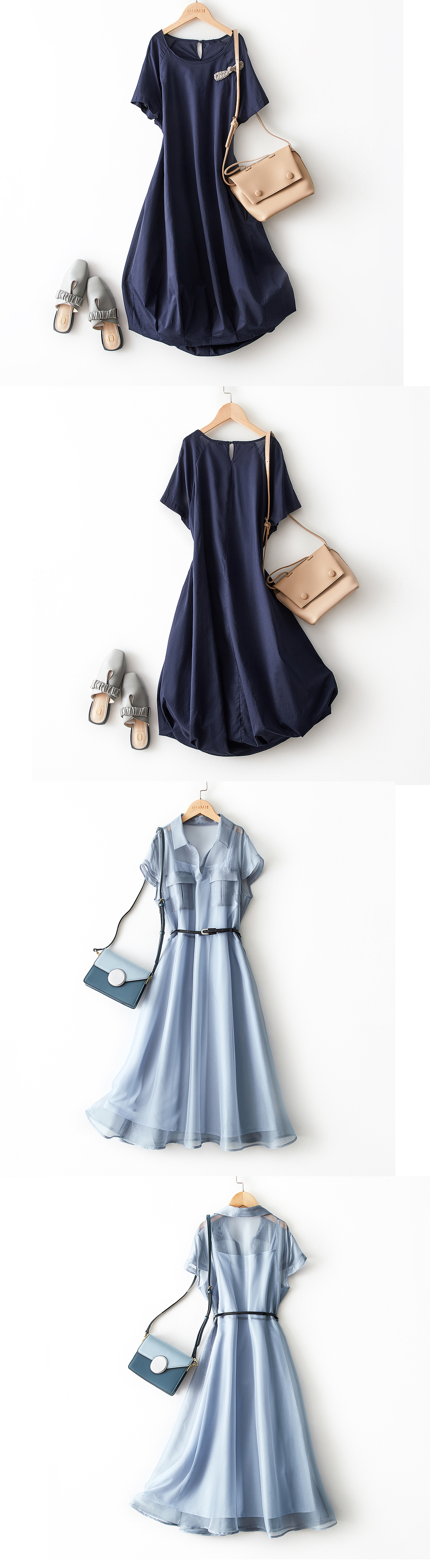 连衣裙长裙平铺拍摄创意摆拍白底图女装产品电商拍照