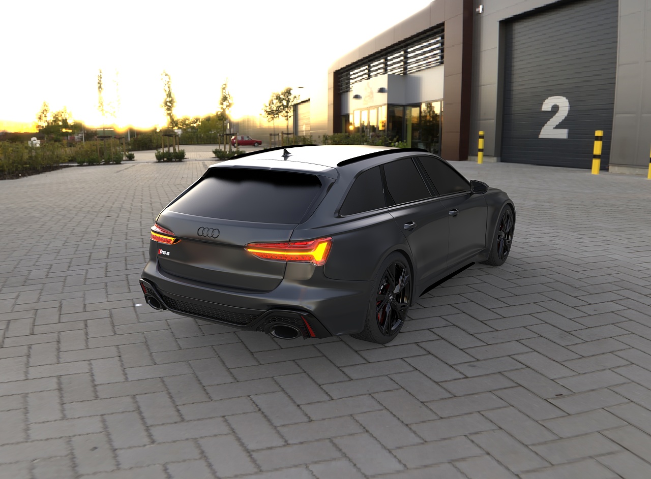 奥迪rs6渲染