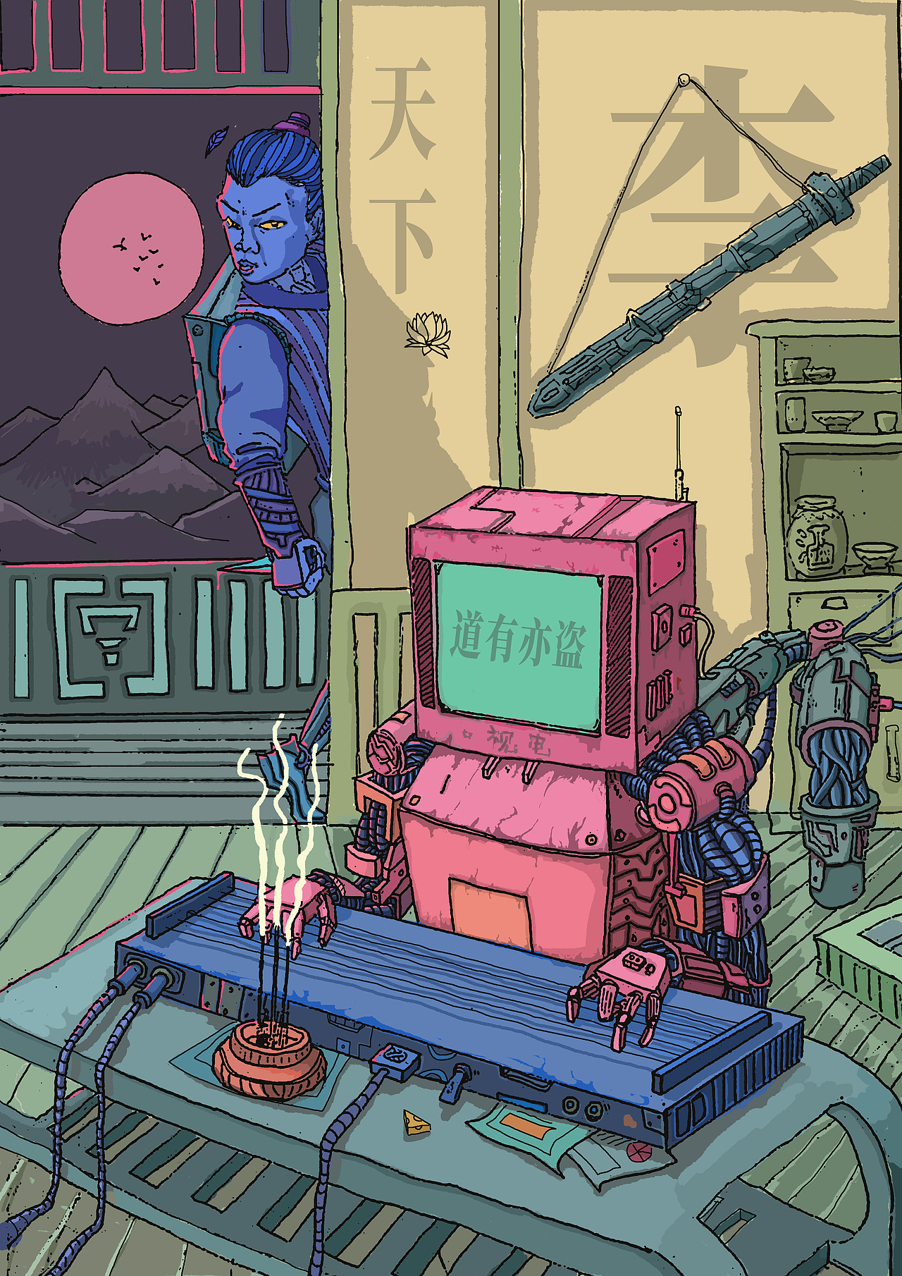 朋克唐朝（图ZMjA4NzI0NDQ0） - 创作习作 - 站酷设计师叫我二十四原创素材 - 站酷ZCOOL