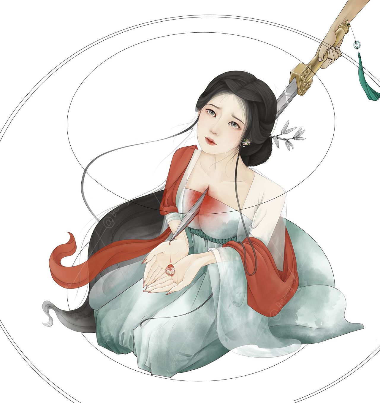 《_欺骗_囚禁_》步骤图（深色版）（图ZMzI0NTk1ODk2） - 创作习作 - 站酷设计师翟汝原创素材 - 站酷ZCOOL
