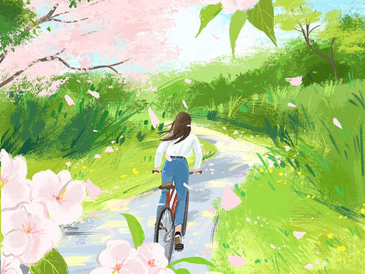 慢慢走过春天｜procreate插画