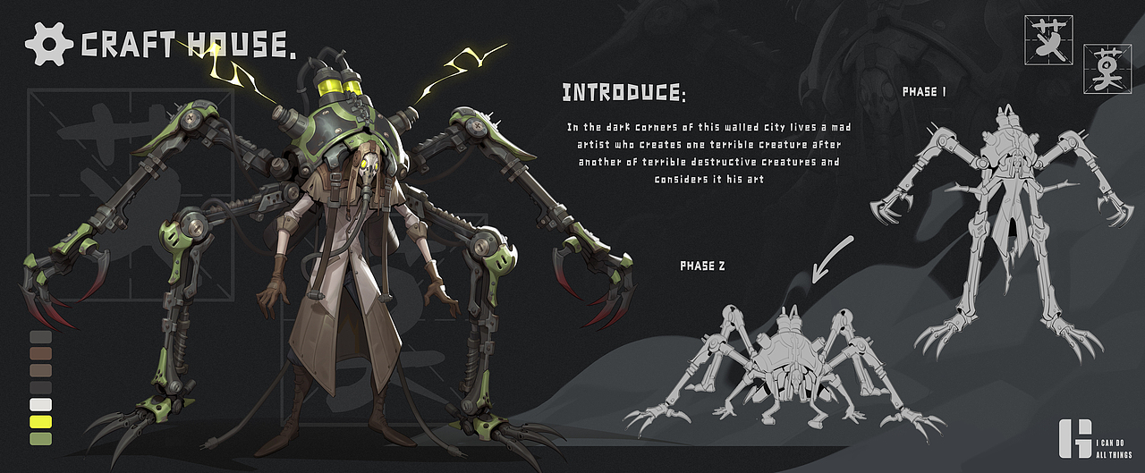 最近画的一套角色设计