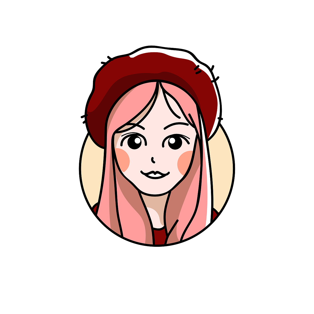 大头贴个性头像定制矢量头像个性定制扁平ai个性定制可爱头像商业插画