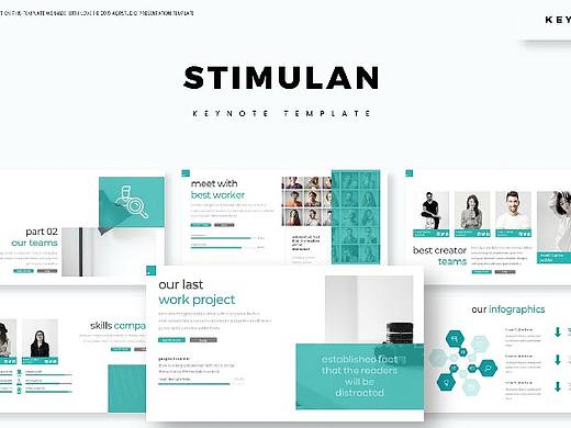国外PPT模板-清新简约工作总结汇报Keynote模板