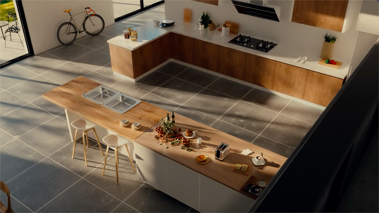 烤面包机CG动画