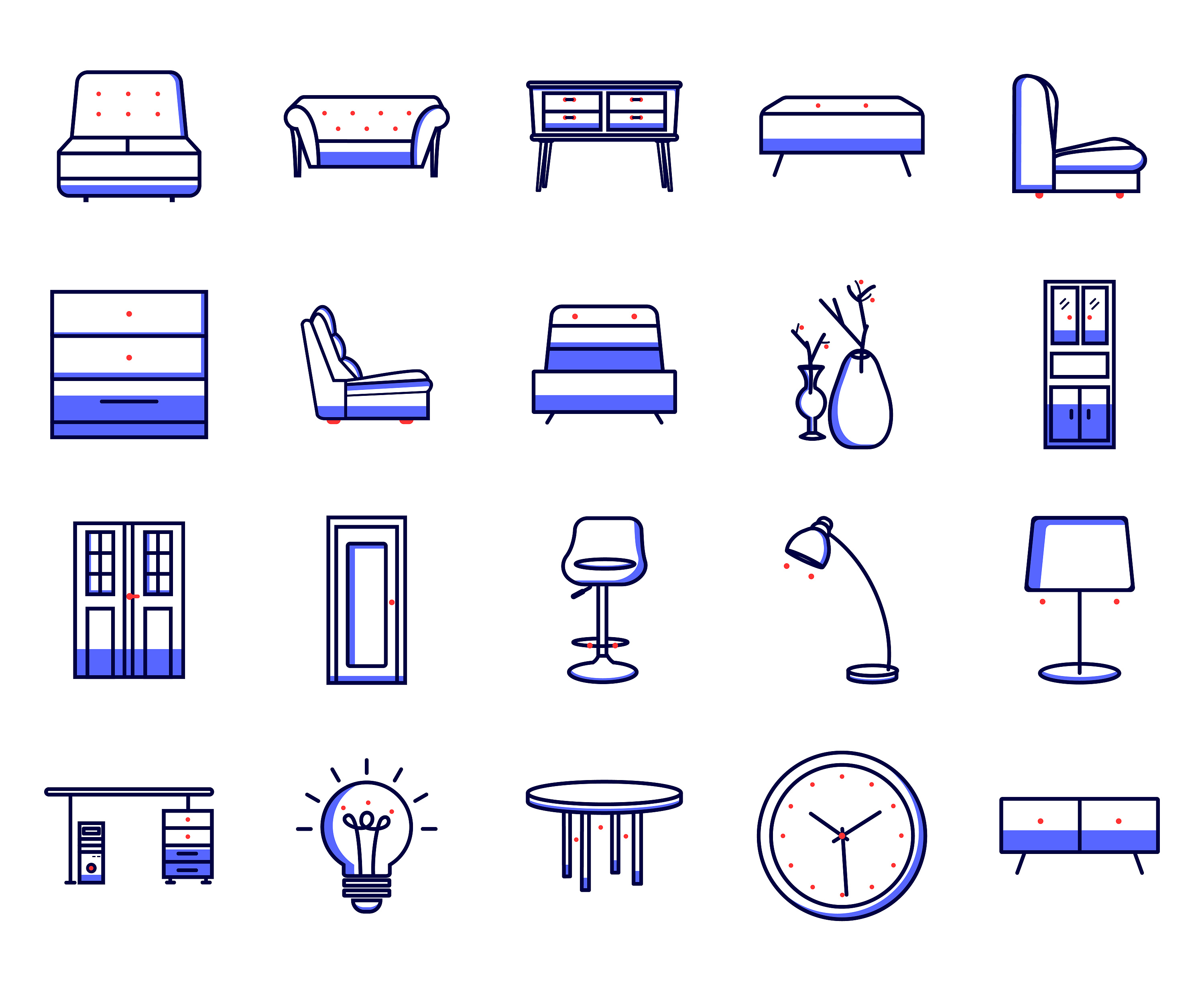 家居-家具图标设计