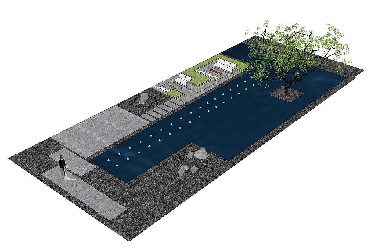 景观节点su模型下载