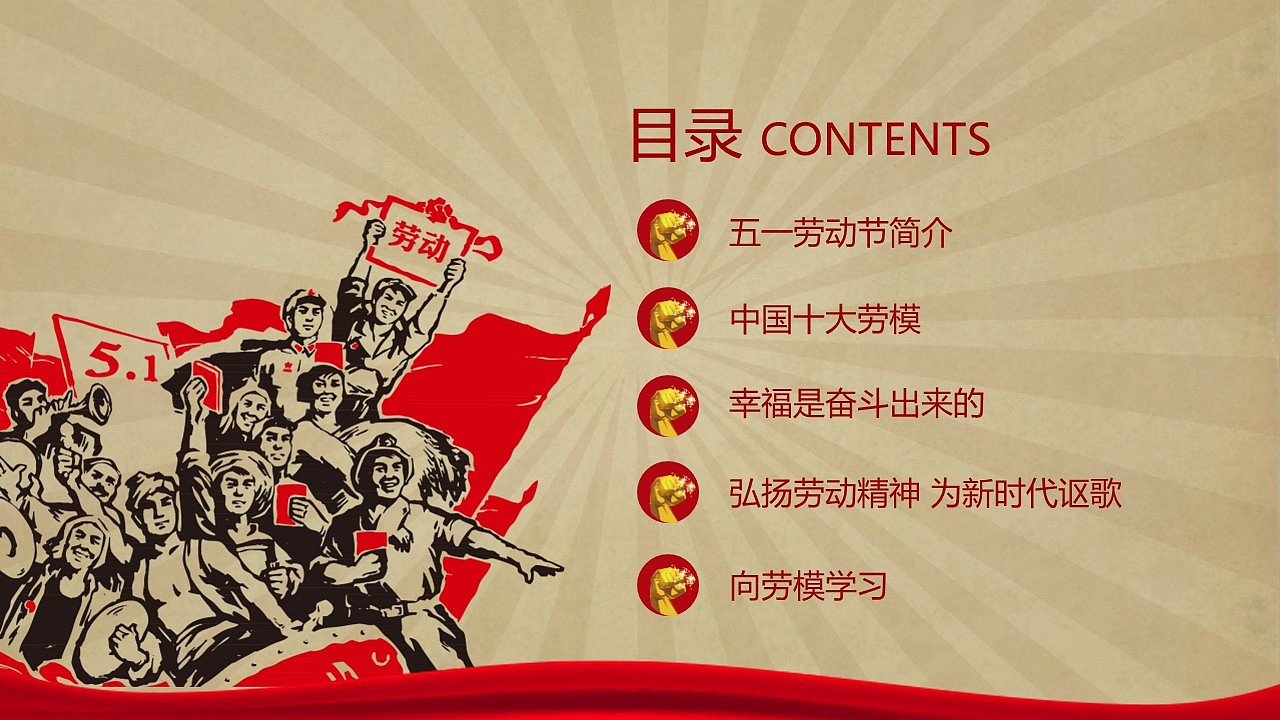 五一国际劳动节致劳动ppt演讲课件