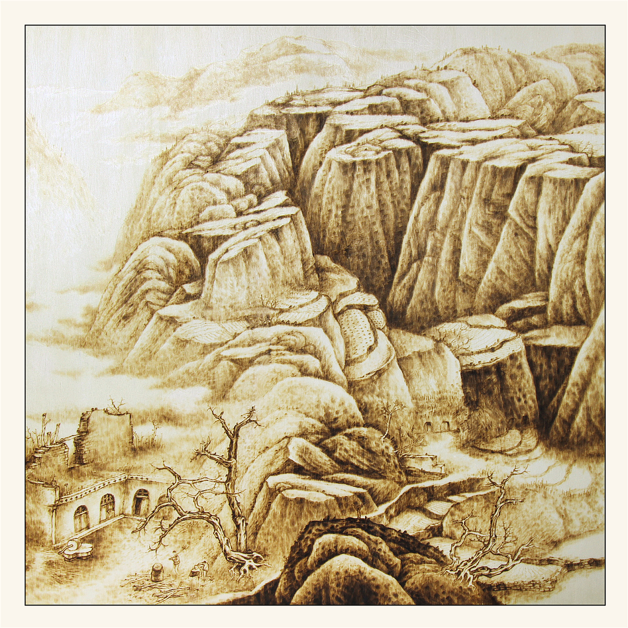 北京画院工作室青年画家江杰路烫画作品