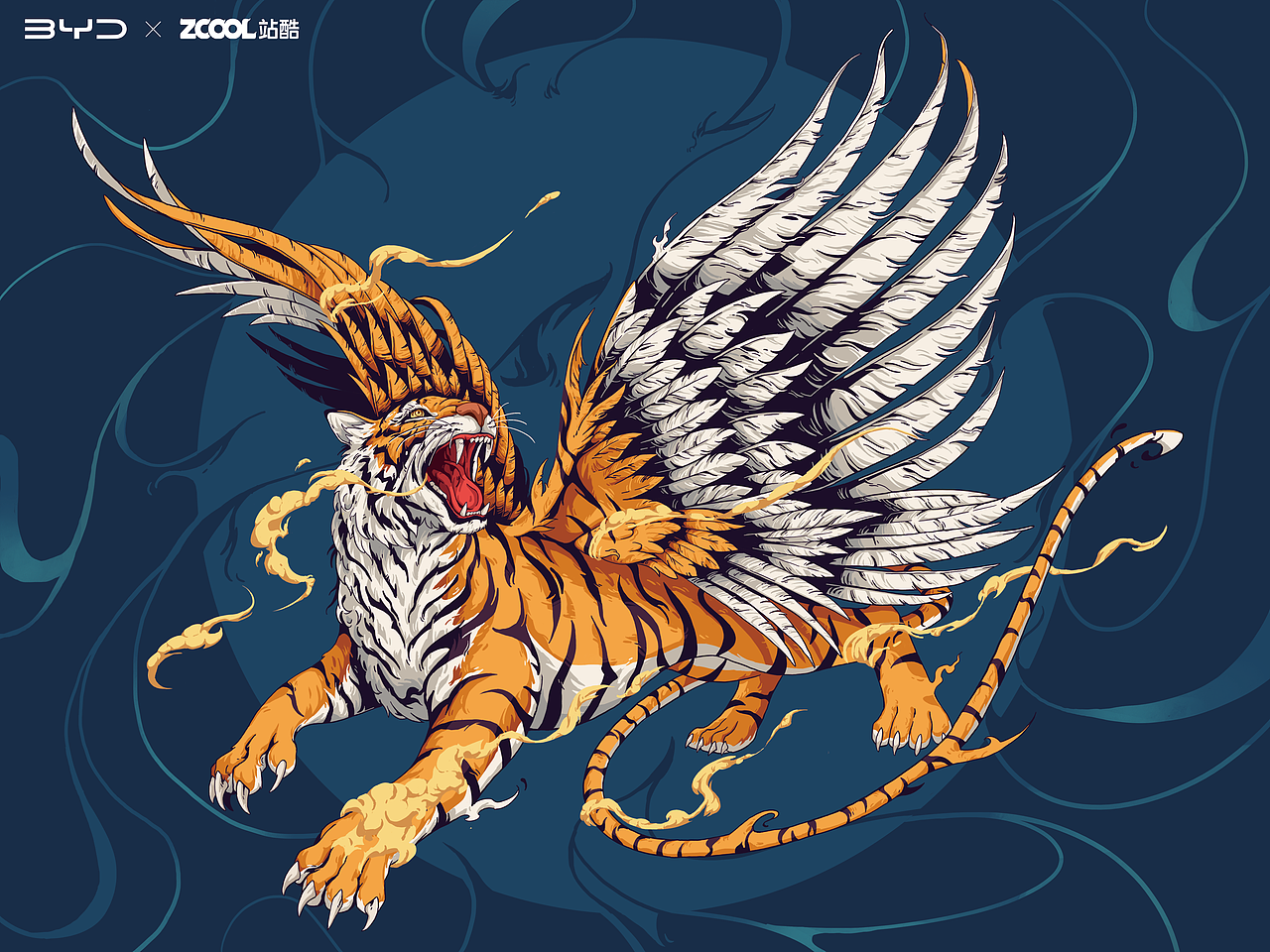 王者之势 龙腾虎跃#汉唐王者 如虎添翼|平面|图案|西城sakura_原创