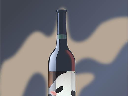 习作-红酒瓶绘制（个人主页-ZMjYwNDQ2OTI=） - 宣传物料 - 站酷设计师美术总监美美原创素材 - 站酷ZCOOL