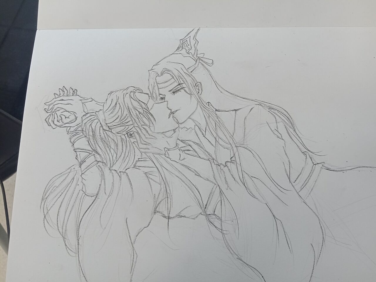 百凤山初吻|海洋之心|蔡文姬和澜|敖丙|插画|创作习