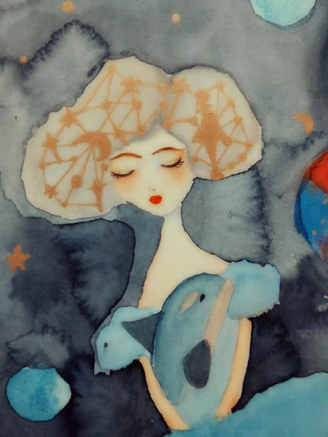 鲸鱼座女孩|动漫|单幅漫画|伊塔星阿赟 - 原创作品 - 站酷 (zcool)