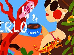 给澳洲Merlo咖啡品牌设计咖啡车