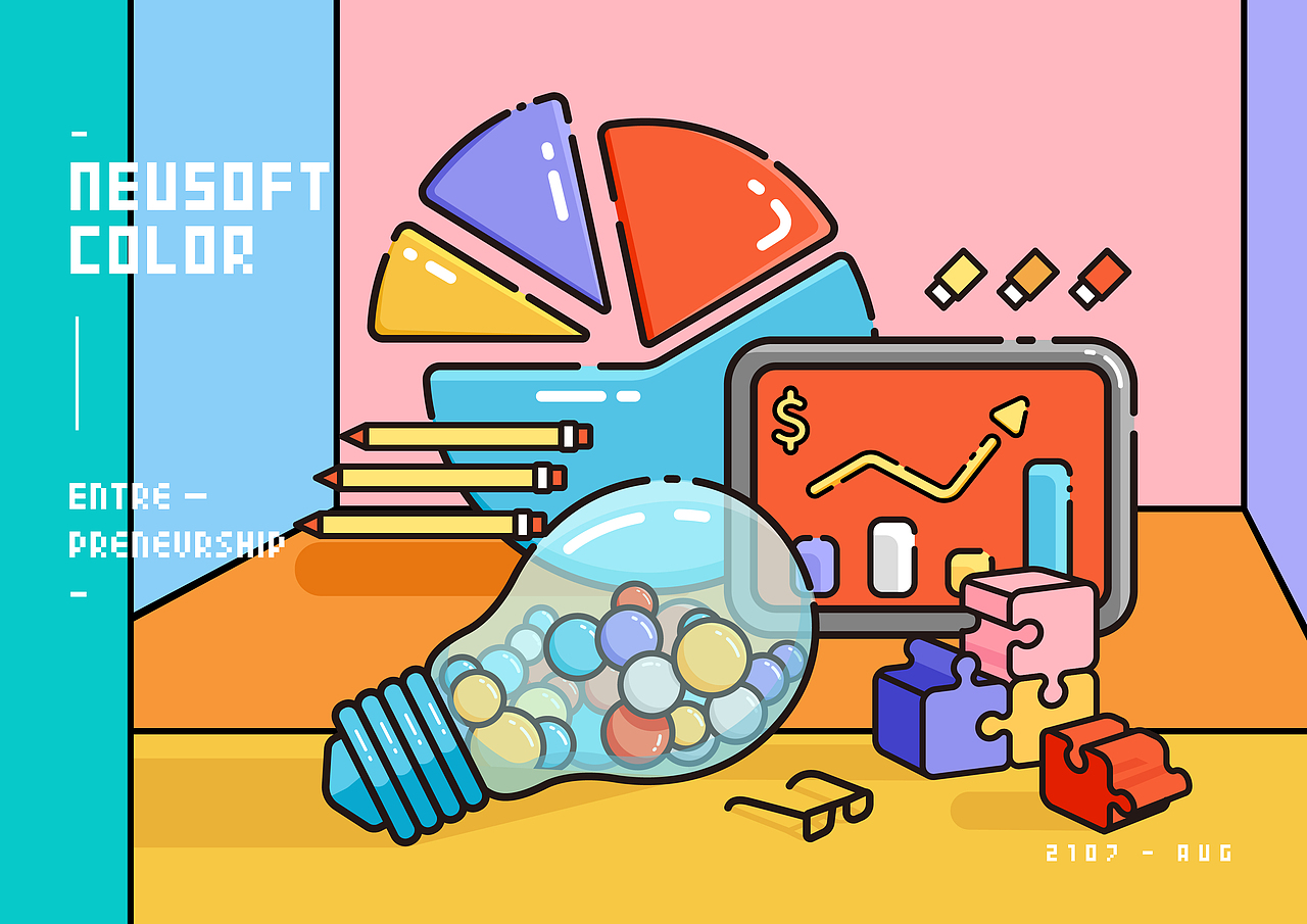 NEUSOFT COLOR（图ZOTEwNjE3NDQ=） - 海报 - 站酷设计师亦木Ryan原创素材 - 站酷ZCOOL