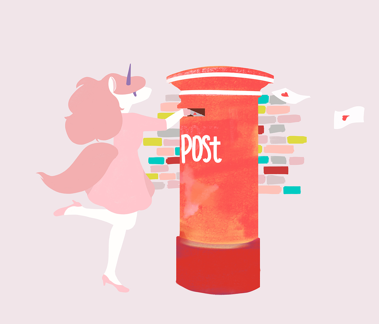 独角兽之情书（图ZMTk0MDQ3MTk2） - 商业插画 - 站酷设计师黑羽纱织原创素材 - 站酷ZCOOL