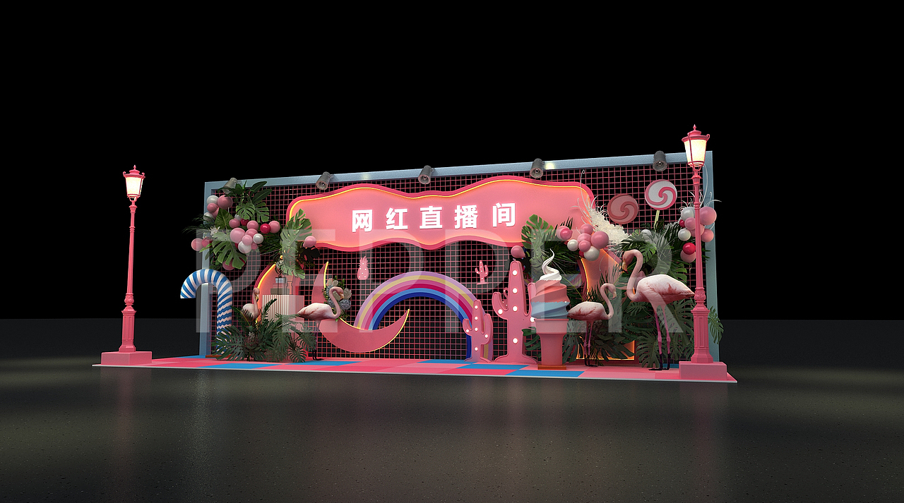 网红dp点位效果图设计