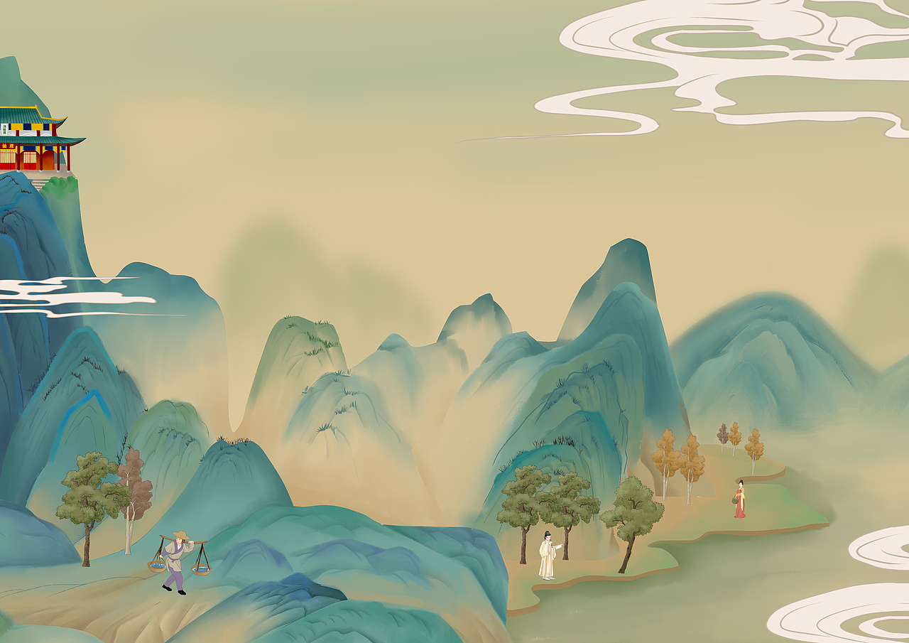 九仙二佛（图ZMjA5OTUyOTQ4） - 艺术插画 - 站酷设计师木一橙原创素材 - 站酷ZCOOL