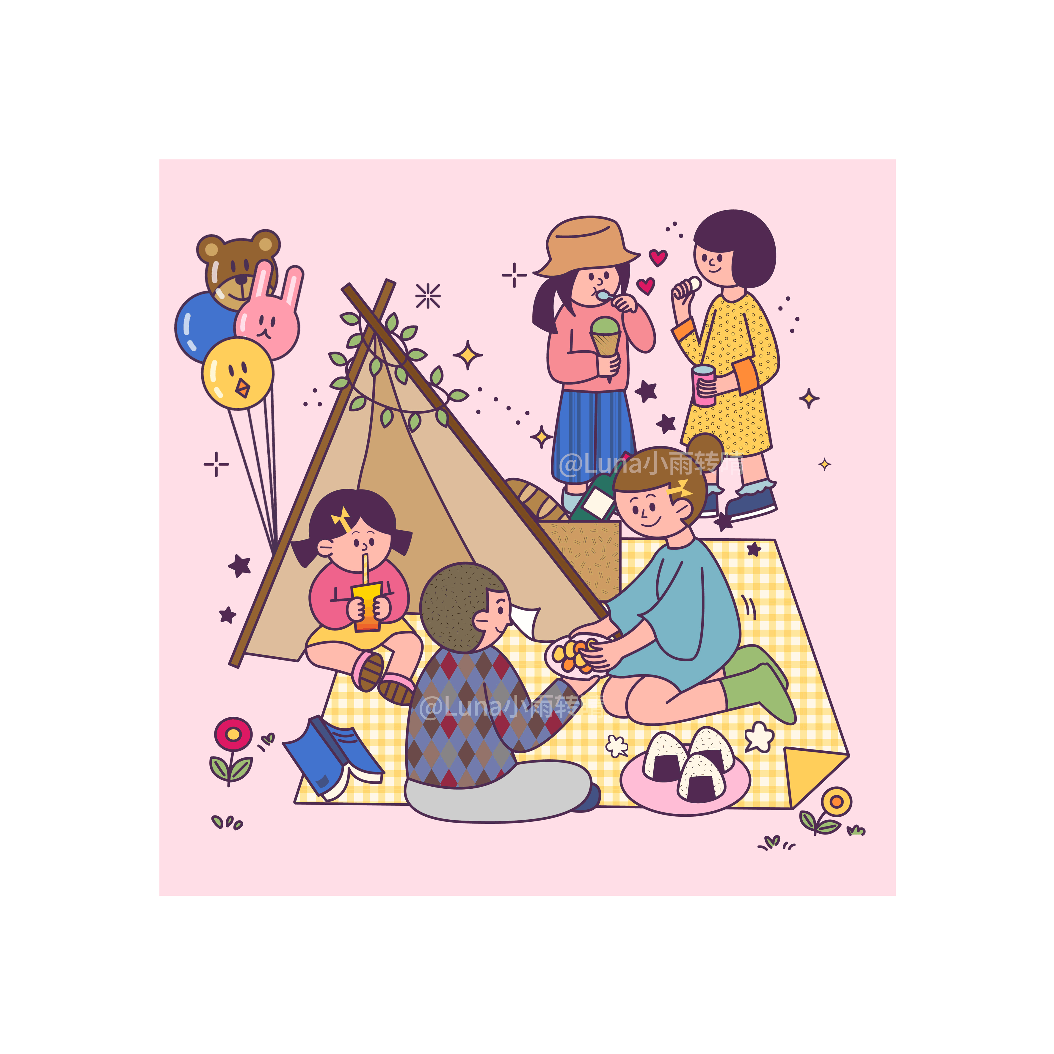 春日市集 | 与春天有关的一切🌸🍃（图ZMjkyOTk0NjI0） - 商业插画 - 站酷设计师栾雨Luna原创素材 - 站酷ZCOOL