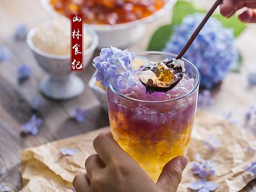 桃胶雪燕皂角米之各式吃法：木瓜炖、水果混、星空染。