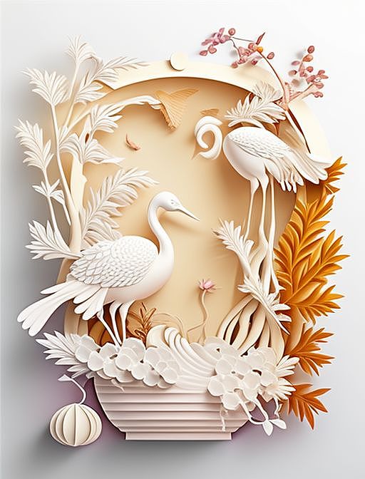 中国风仙鹤（图ZMzM3ODkwMTIw） - AI作品 - 站酷设计师Z20526385原创素材 - 站酷ZCOOL
