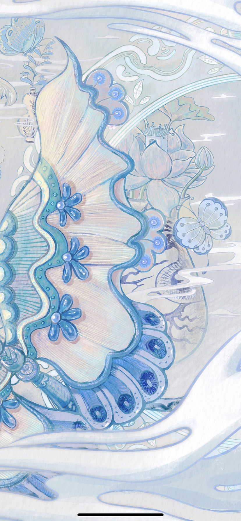 青蝶茶馆 场景插画