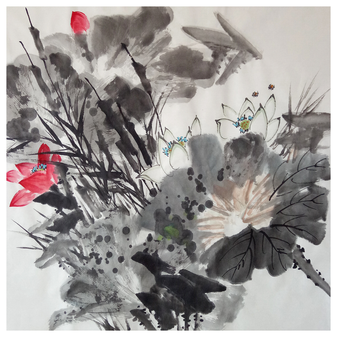 荷花集（图ZMjIzNzY4NDI0） - 绘画 - 站酷设计师国选书画原创素材 - 站酷ZCOOL