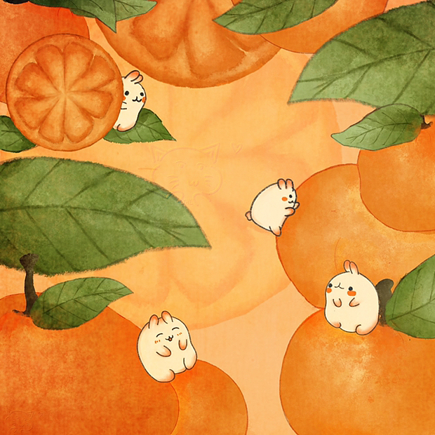 快来和兔兔一起炫橘子🍊!!
